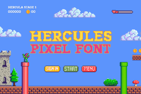 Hercules Pixel: Your Go-To Typeface for Authentic Retro Charm