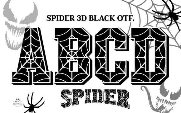 Spider 3D Black: A Typeface for Bold, Venomous Branding