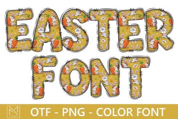 Spring Bunny Alphabet: A Festive Font for Easter Projects
