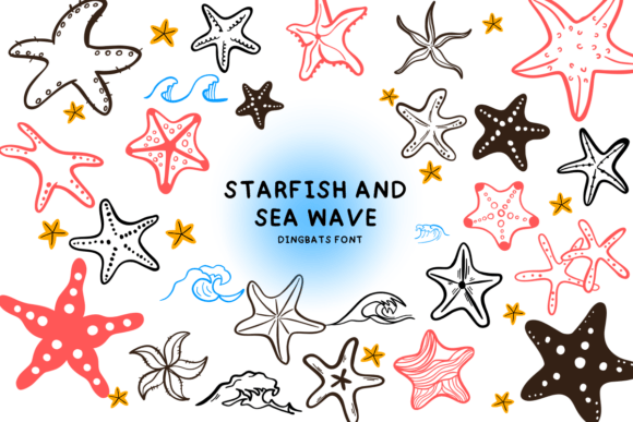 Starfish and Sea Wave: A Whimsical Font for Creative Design