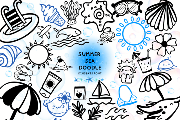 Summer Sea Doodle: Infuse Playful Charm into Every Design