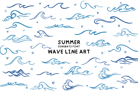 Summer Wave Line Art: Infuse Your Designs with Playful Whimsy