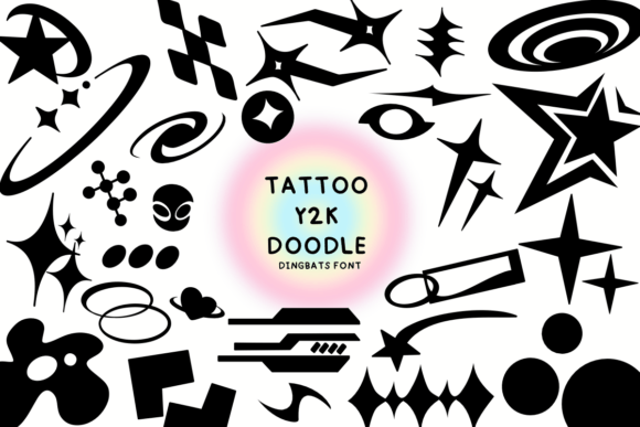 Tattoo Y2K Doodle: A Playful Typeface for Creative Brands